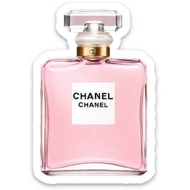 Light pink Chanel perfume sticker
