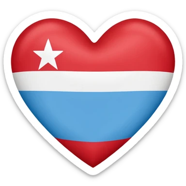 Heart flag micronesia sticker