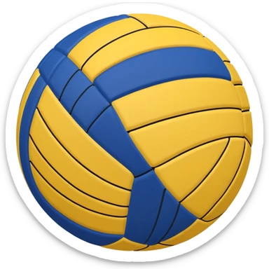 Pelota de voley azul amarillo y blanco sticker