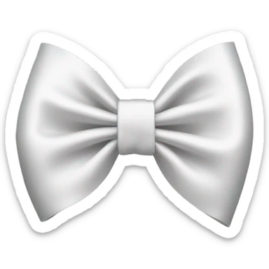 white satin bow sticker