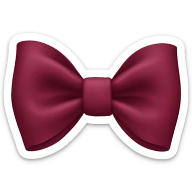 Burgundy bow  sticker