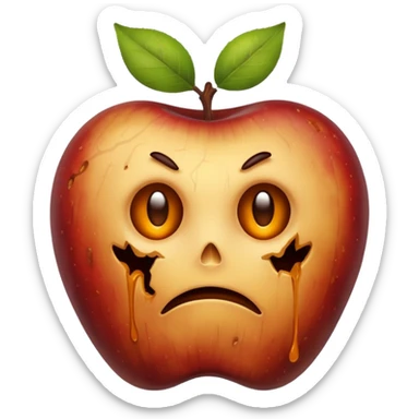rotten apple sticker