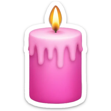 pink candle sticker