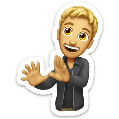 une main qui trempe son doigt dans une sauce sticker