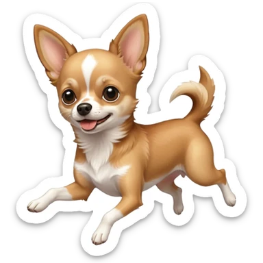 chihuahua jumping  sticker
