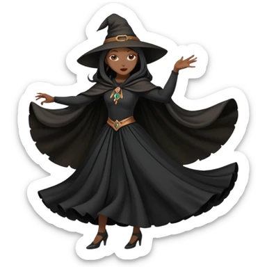 A witch dancer sticker