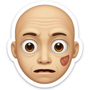 ugly weird face sticker