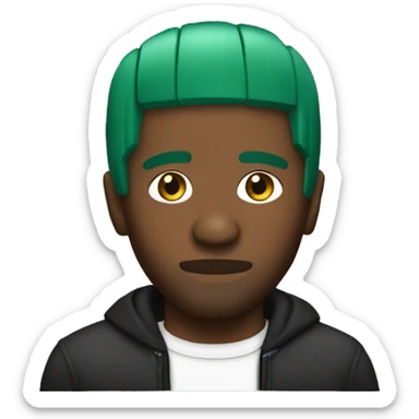 Frank Ocean with green hair sticker