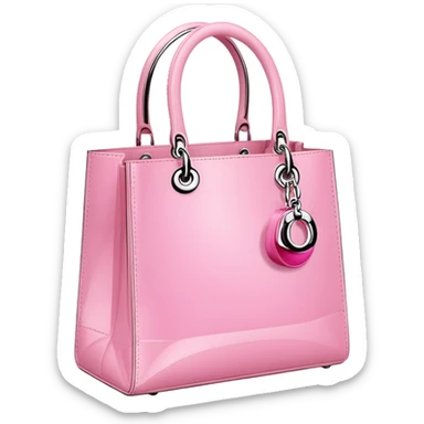 pink shopping bags Dior  sticker