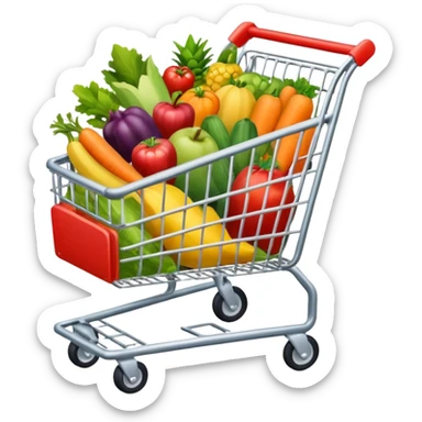 shopping cart full sticker
