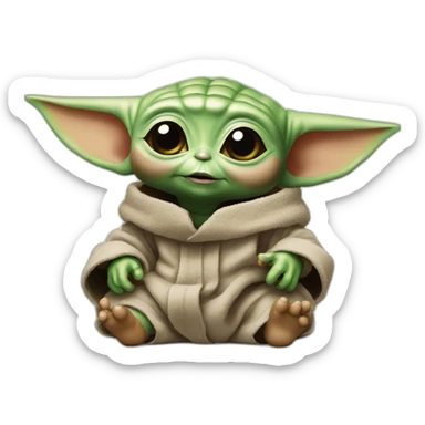 Baby Yoda qui mange une Nintendo Switch sticker