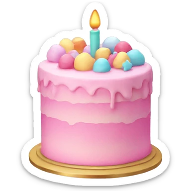 Magic pastel cake sticker