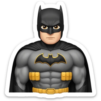 caucasian batman standing sticker