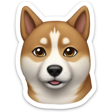 Sesame shiba and dark brown tabby cat sticker