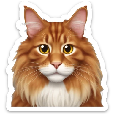 Red Maine Coon sticker
