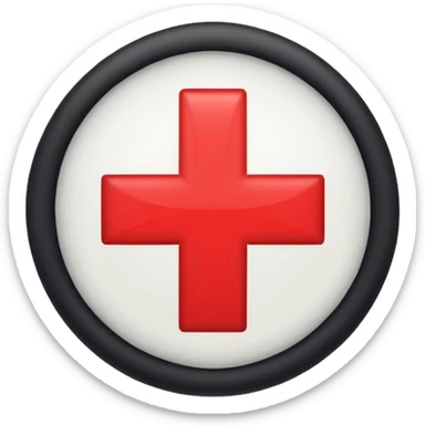 Create a red cross sticker