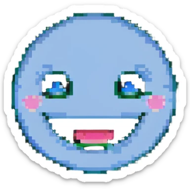 simple cheerful face sticker