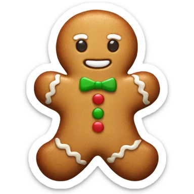 beige gingerbread sticker
