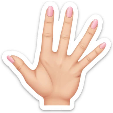 the pinky, middle finger, and thumb are extended, while the index and ring fingers are bent sticker