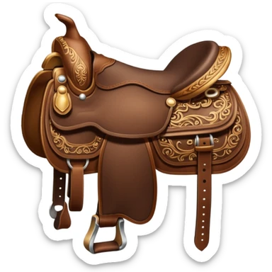 Western saddle sticker