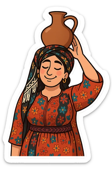 Cartoon sticker in Flat Toon style with a loving expression, transparent background. sticker