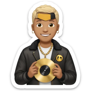 Vinyl Record Collector black man sticker