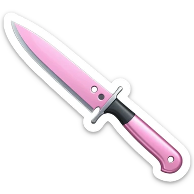 glitter pink knife sticker