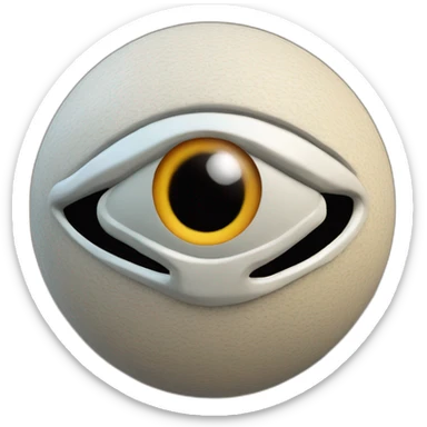 3d sphere with a cartoon Skeleton Horse skin texture with Eye of Horus sticker