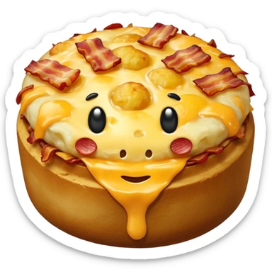Crispy, coin-shaped tot filled with gooey cheese, savory bacon bits, and fluffy potatoes. sticker
