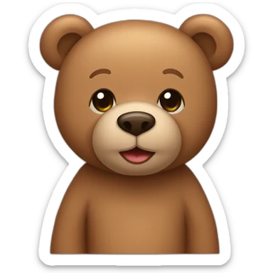 Light brown teddy bear sticker