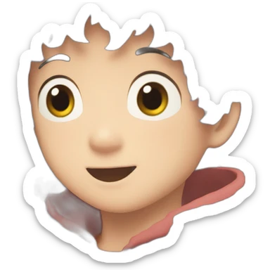 Ponyo of Ghibli anime sticker