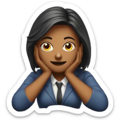 stressed teacher (woman) sticker