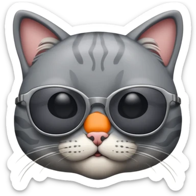 Cat with sunglasses sticker