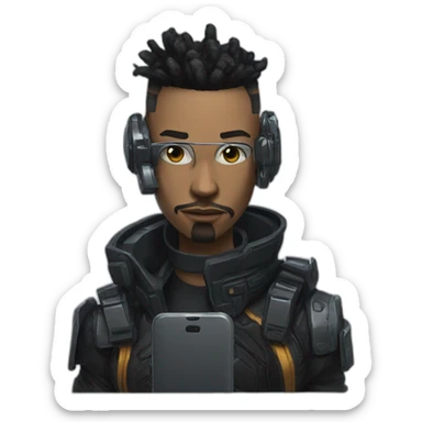 the best smartphone in cyberpunk style sticker