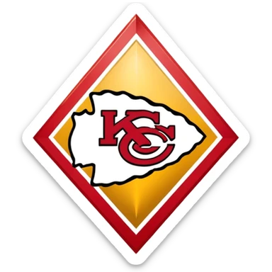 Kansas City Chiefs Logo Just the Arrowhead No background sticker