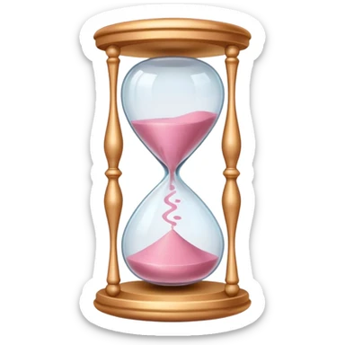 pink hourglass sticker