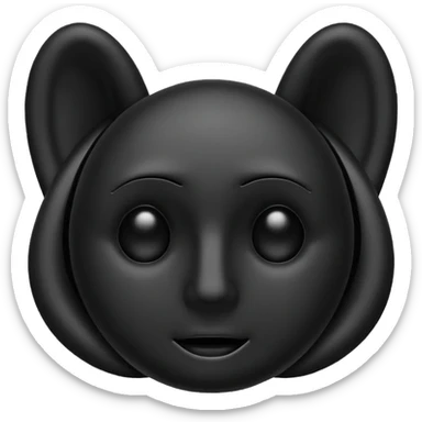 Create clear, modern iPhone-style emojis representing Hear. Include an ear or sound waves, showing passive hearing. sticker