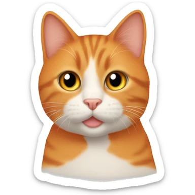 orange cat name is Coco. cutie and bo sticker