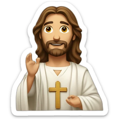 Jesus cristo dando amém sticker