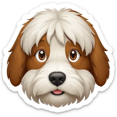 Old shaggy dog sticker