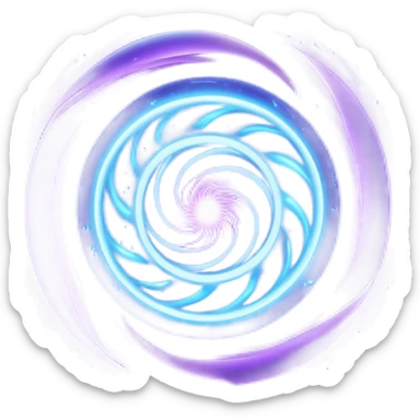 teleportation portal with swirling energy and glowing particles sticker