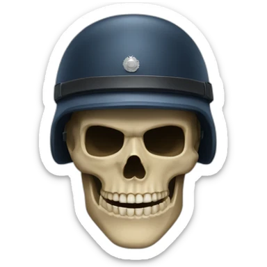 military skull helmet policeman sticker