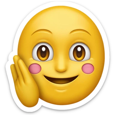 Emoji jaune qui se croque le doigt en regardant vers la droite sticker