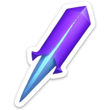 purple color bolt sticker