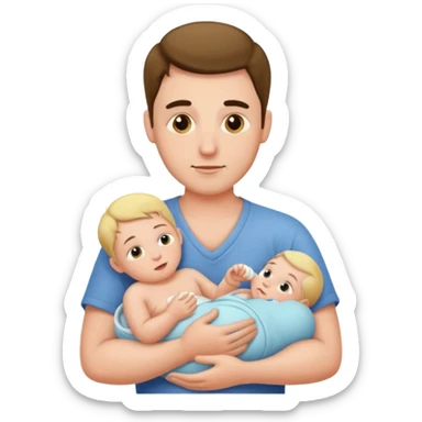 Grown man breastfeeding sticker