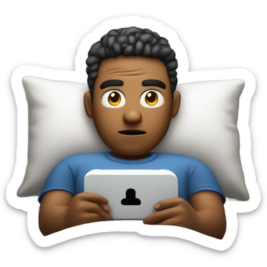 sick in bed with my nintendo switch  sticker