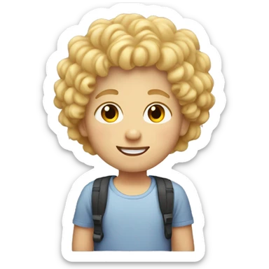 a chubby kid with blonde curly hair named cory sticker