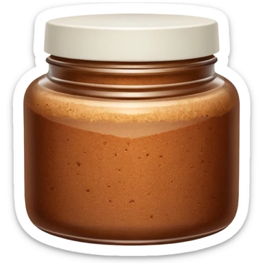 A jar of brown body scrub  sticker