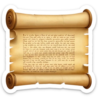 old parchment scroll sticker
