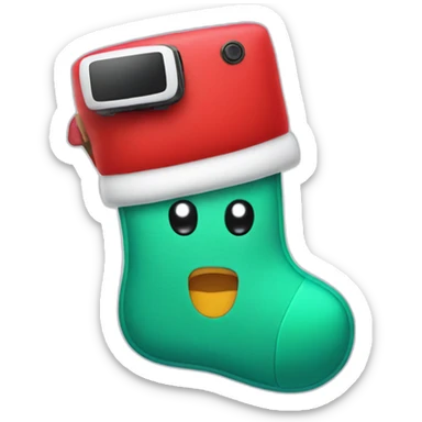 Christmas stocking with vr headset sticker